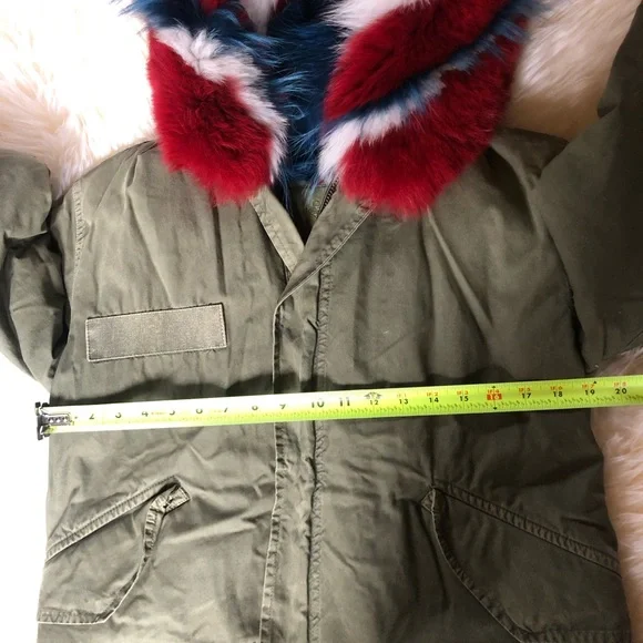 Mr & Mrs Italy fur lined parka jacket coat XS - Picture 8 of 10